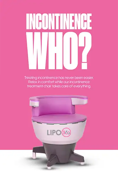 LIPO360 EMS Chair Can Help with Urinary Incontinence 2 Image of a urinary incontinence treatment seat Canvey Island
